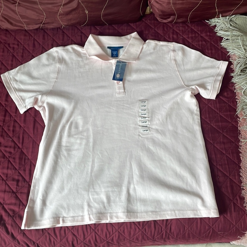 Karen Scott Collared Tshirt Size Large